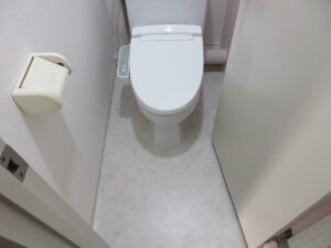 トイレのクッションフロア貼り替え