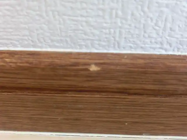 木巾木にキズがある状態
