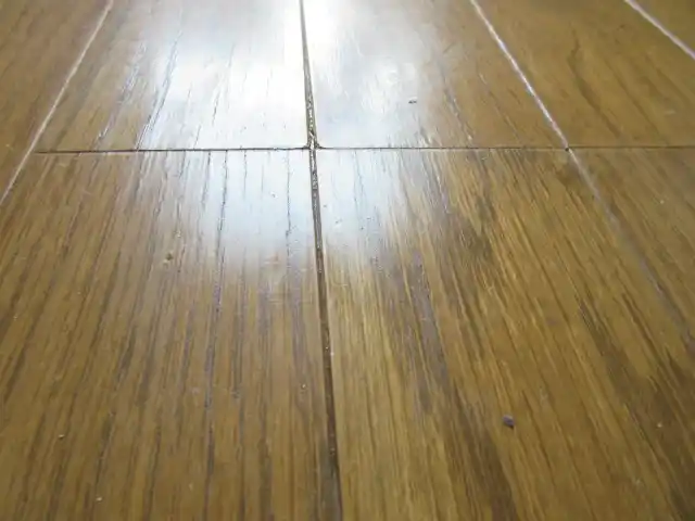 剥離して盛り上がった部分を圧着して補修した状態