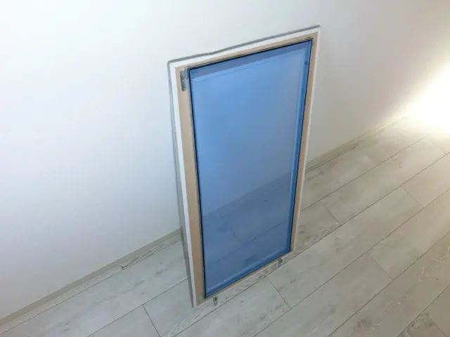 完成した自作網戸の裏側