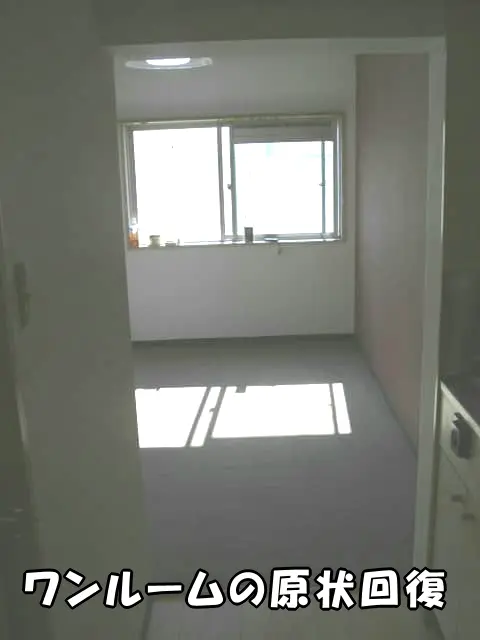 原状回復後の玄関から見た部屋の様子