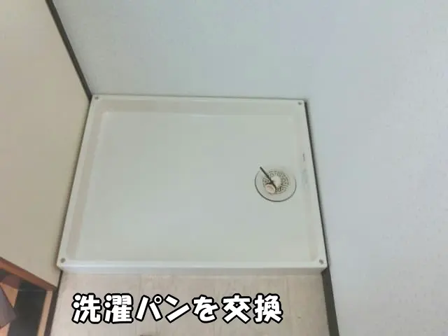 洗濯パンの交換した様子