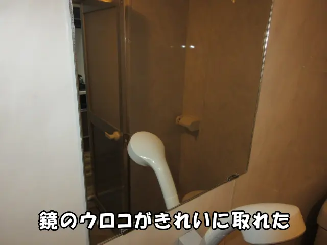 鏡のウロコがきれいに取れた状態