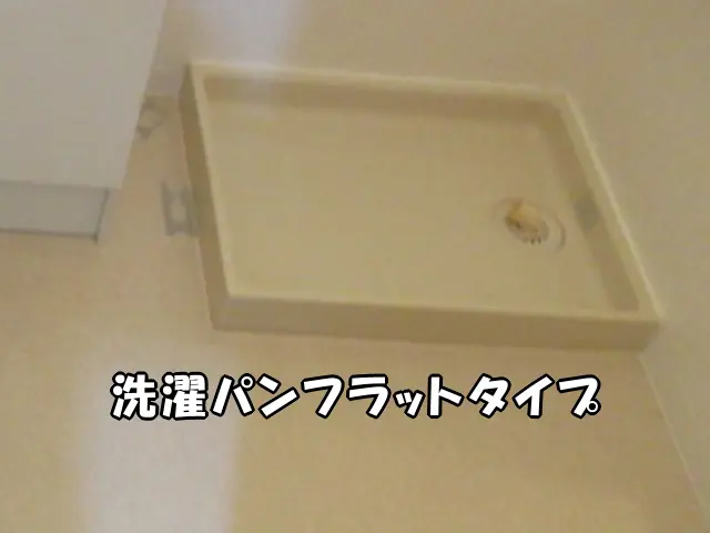 現状の洗濯パンフラットタイプが設置してある状態